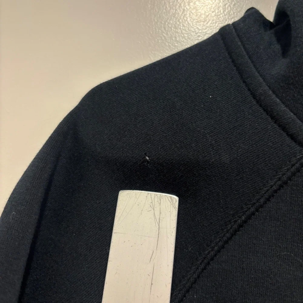 Nike Tech Fleece Butterfly Hoodie Mens Medium Black Asymmetrical Side Zip Jacket